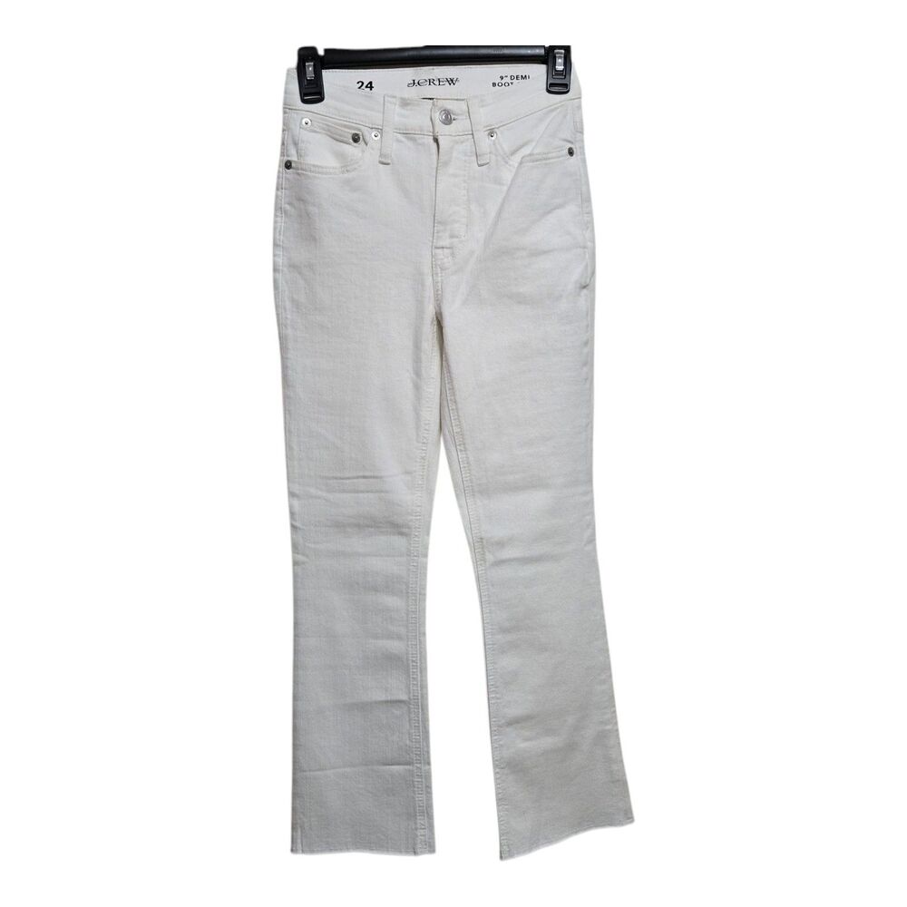 J Crew Jeans White Womens Size 24 Demi Bootcut Crop